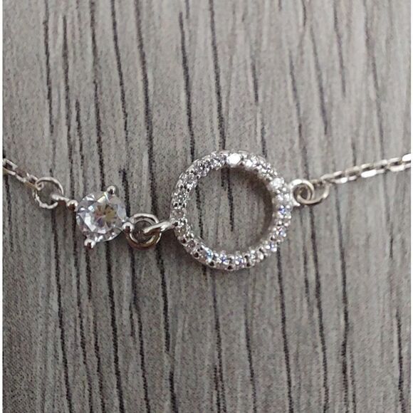 925 Sterling Silver O Bracelet Silver - Picture 3 of 5